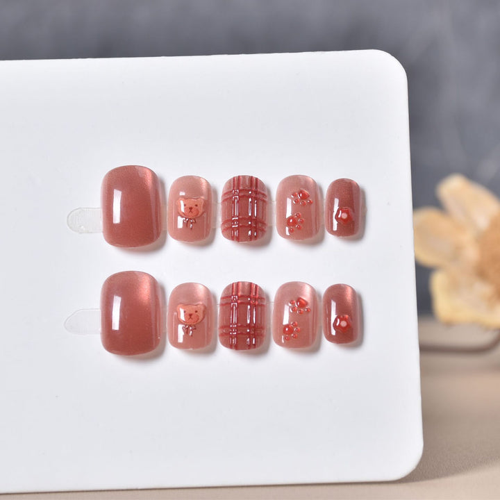 Glamorous Heart-Themed Press-On Nail Set Stornfield