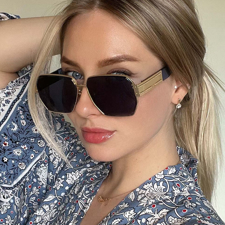Ladies elegant sunglasses with striking geometric frame Stornfield