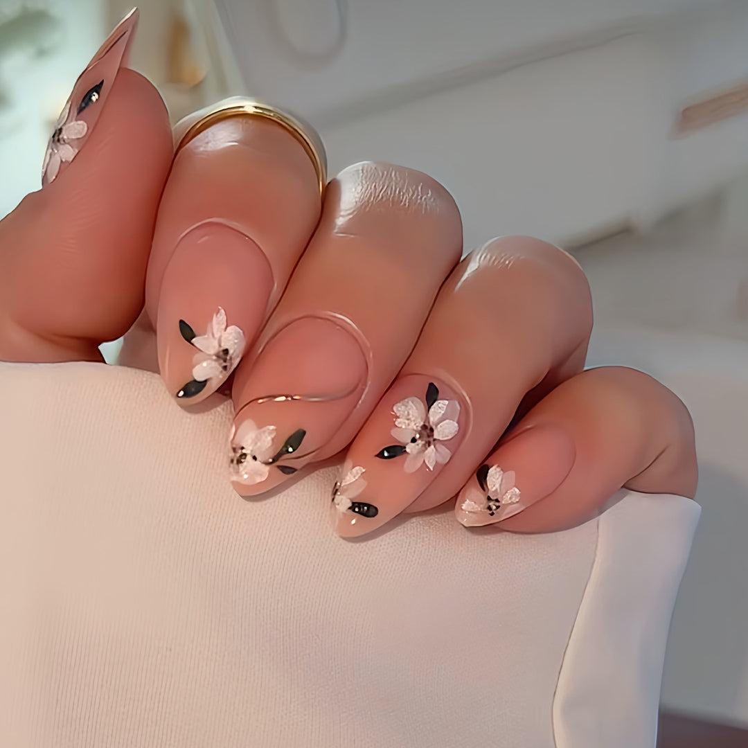 Artistic Floral Press-On Nail Enhancements Stornfield 1787913849