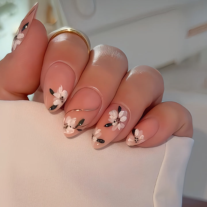 Artistic Floral Press-On Nail Enhancements Stornfield 1787913849