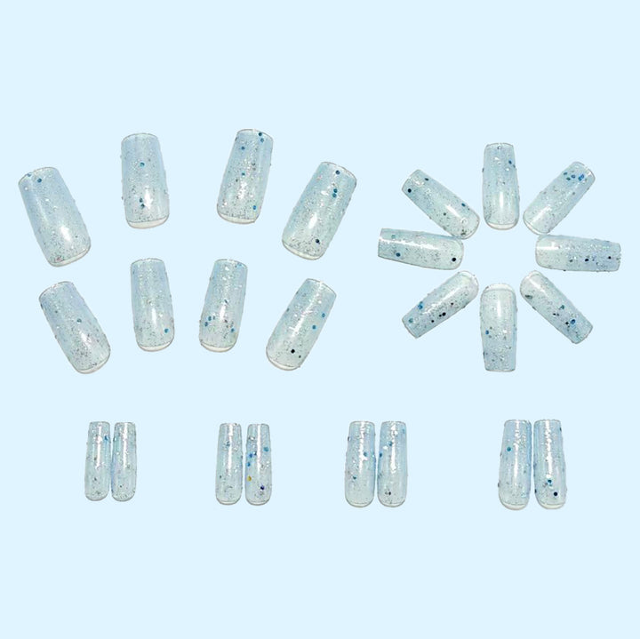 Glamorous artificial nails with exciting glitter effect Stornfield