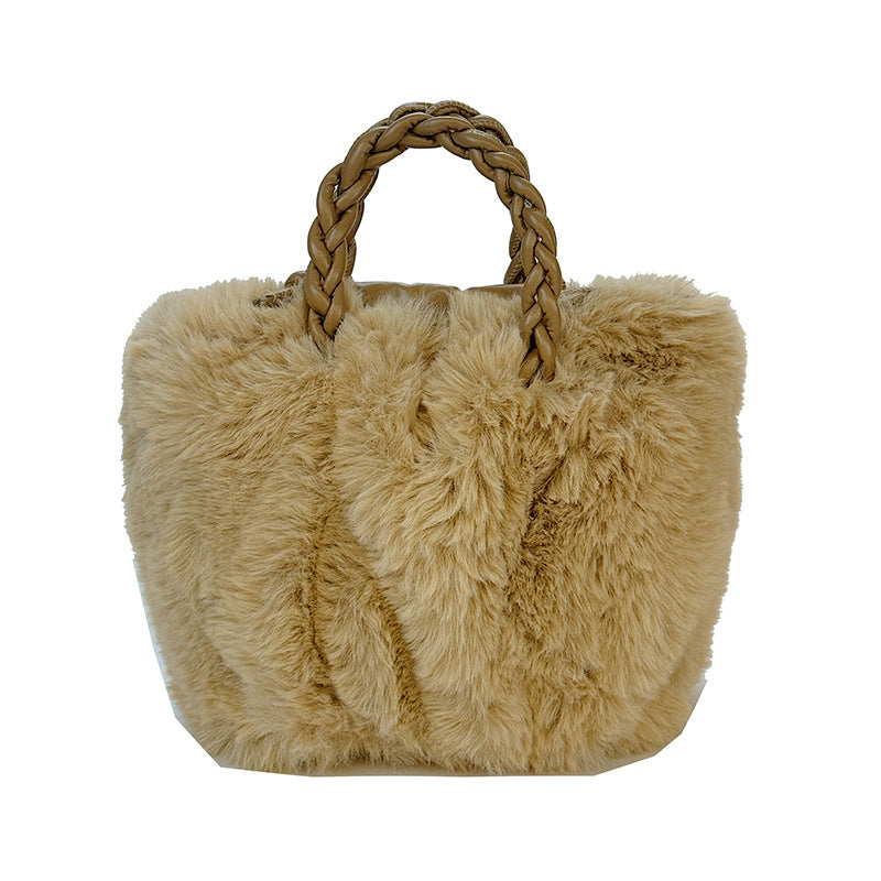 Plush Faux Fur Tote Bag