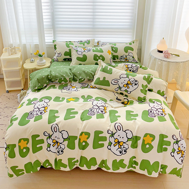 Floral Patterned Reversible Duvet Cover Set