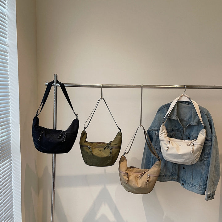 Practical shoulder bag with external zip pockets Stornfield
