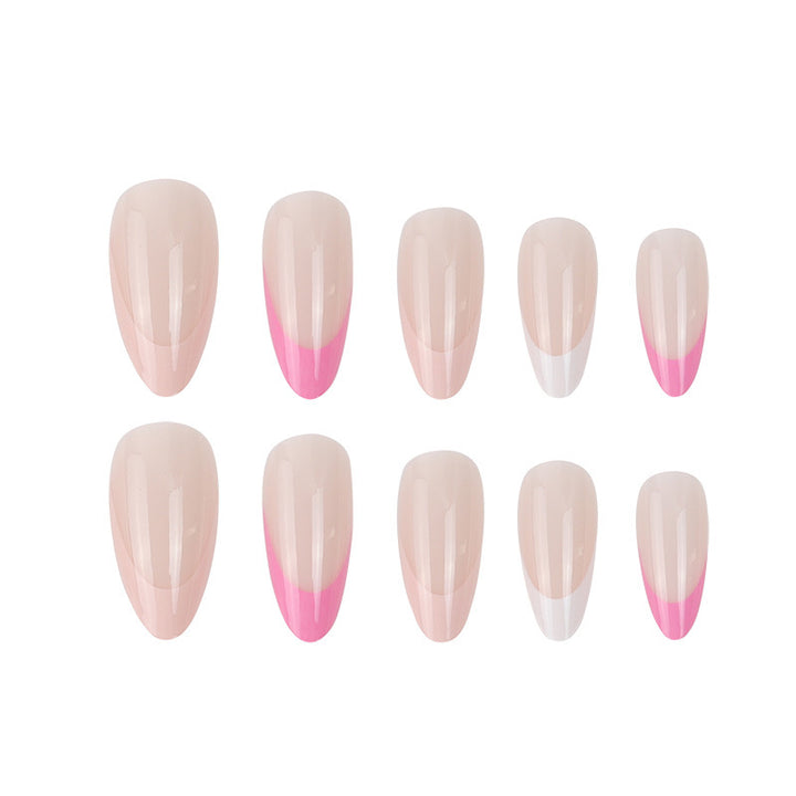 Elegant Stiletto Press-On Nails with Unique French Tips Stornfield