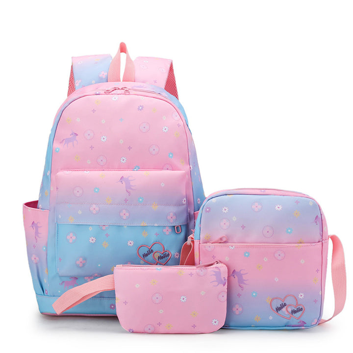 Whimsical Floral Print Backpack Set Stornfield