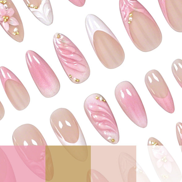 Elegant Floral Acrylic Nail Enhancements Stornfield 1789915803