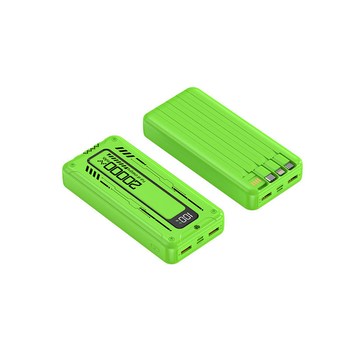 Portable power bank with integrated cable management and digital display Stornfield