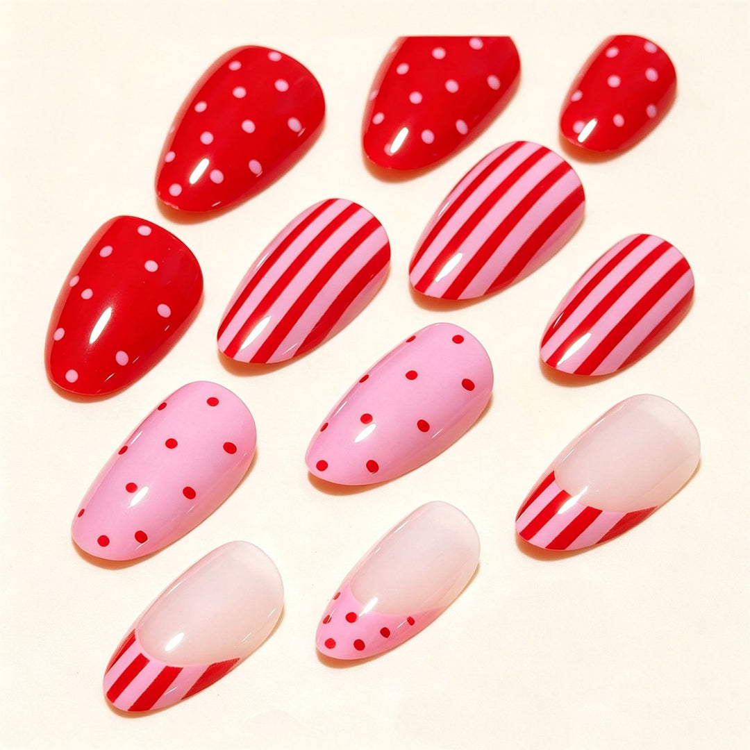 Artistic Nail Design with Heart and Stripes Stornfield