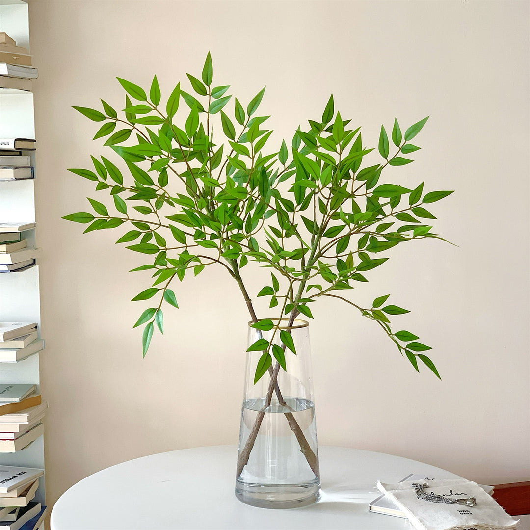 Artificial Green Leaf Branch