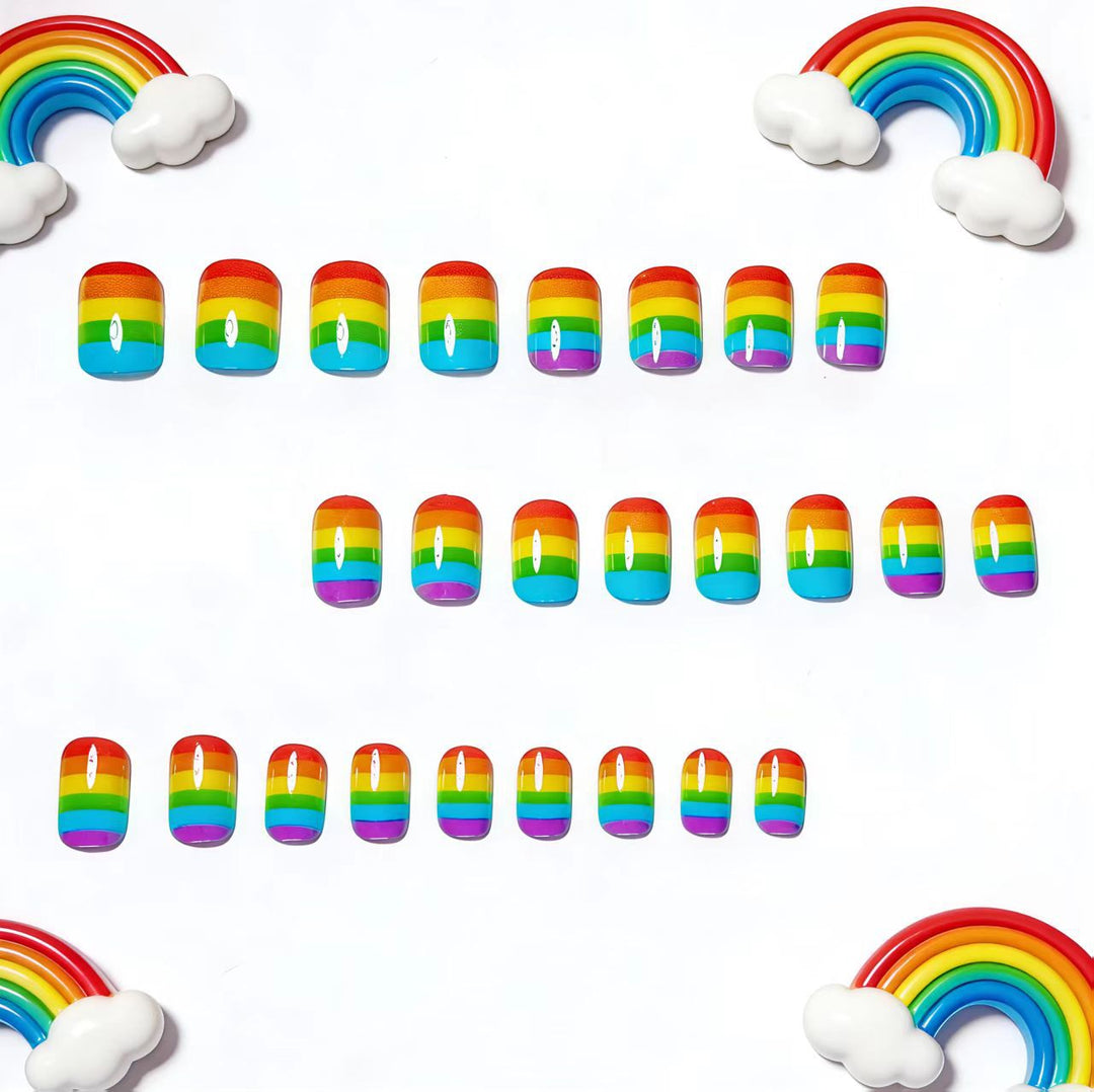 Creative Acrylic Nails in Rainbow Look Stornfield