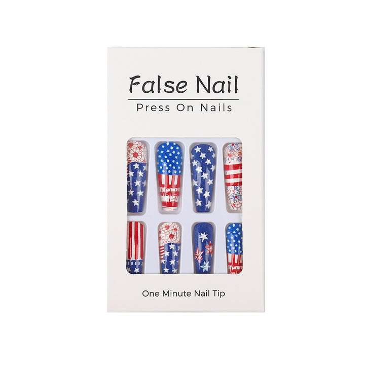 Creative Nail Art Artificial Nails in Patriotic Design Stornfield