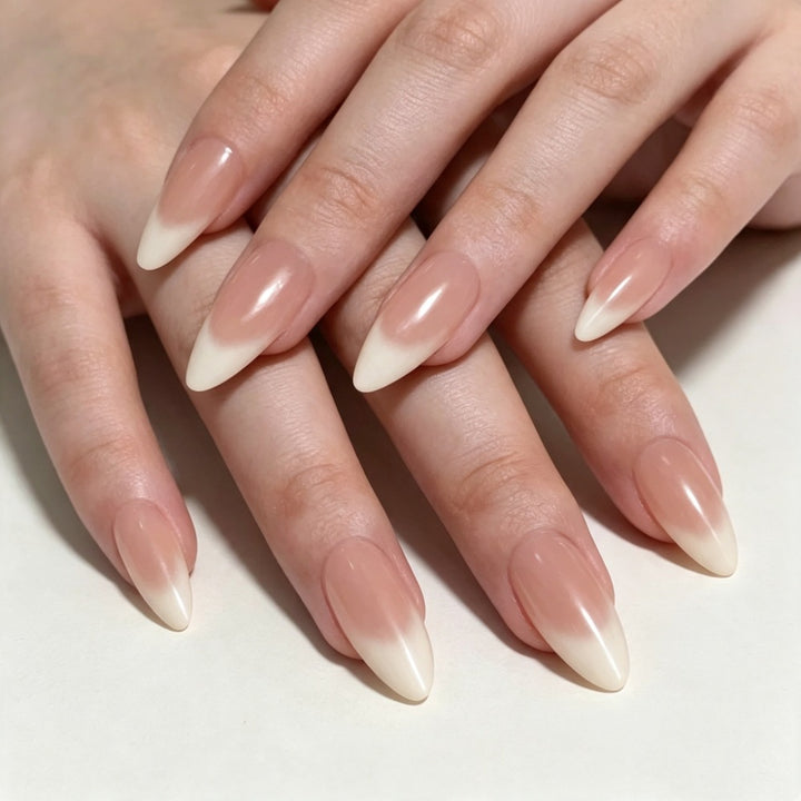 Artificial nails with elegant ombre effect and high-gloss finish Stornfield