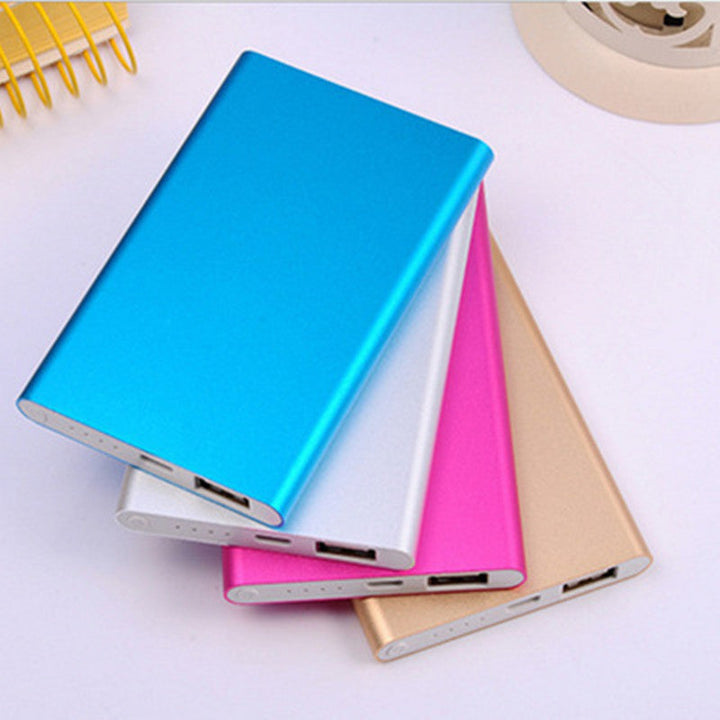 Slim aluminum portable power bank with dual USB output Stornfield