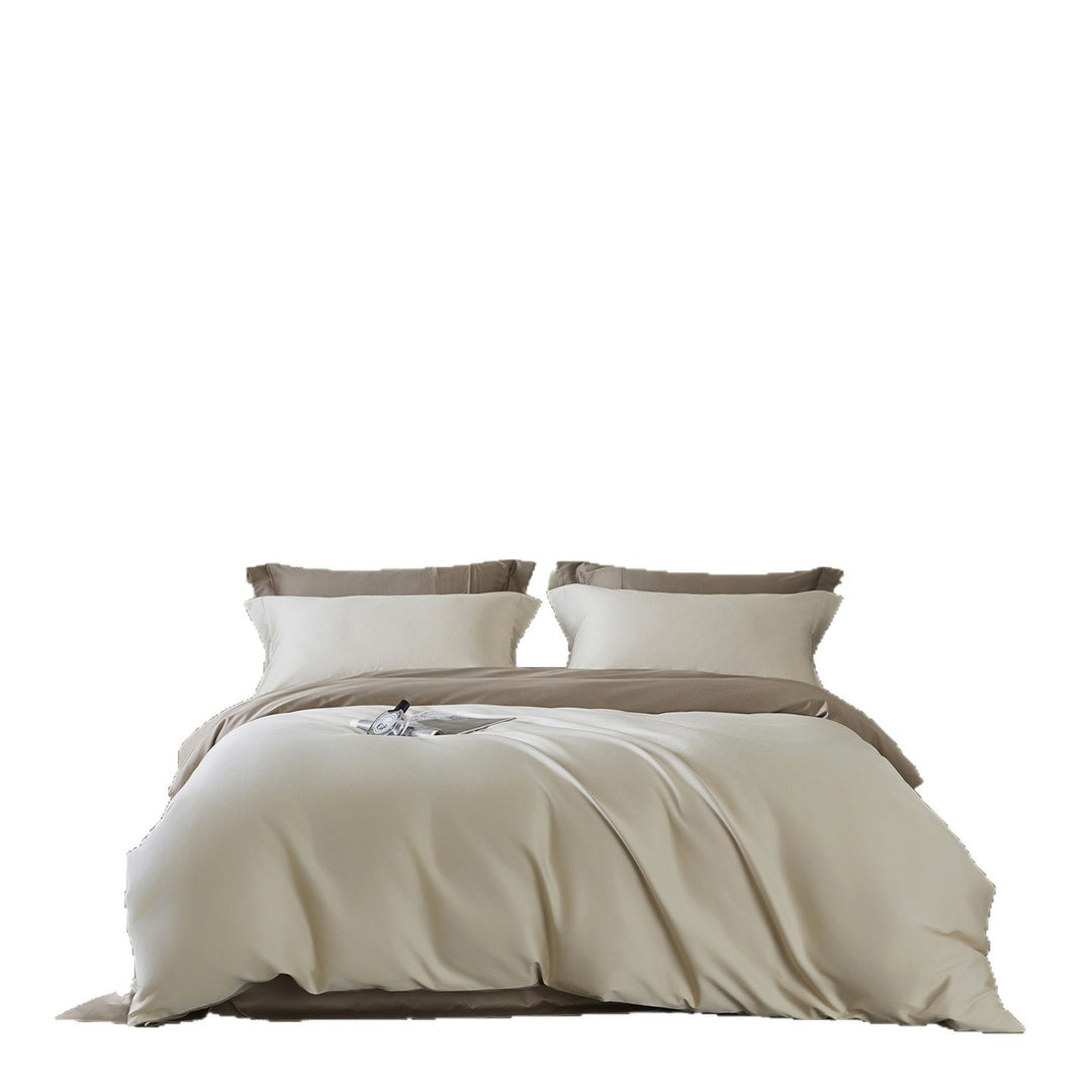 Luxurious cotton satin duvet cover set with hotel finish