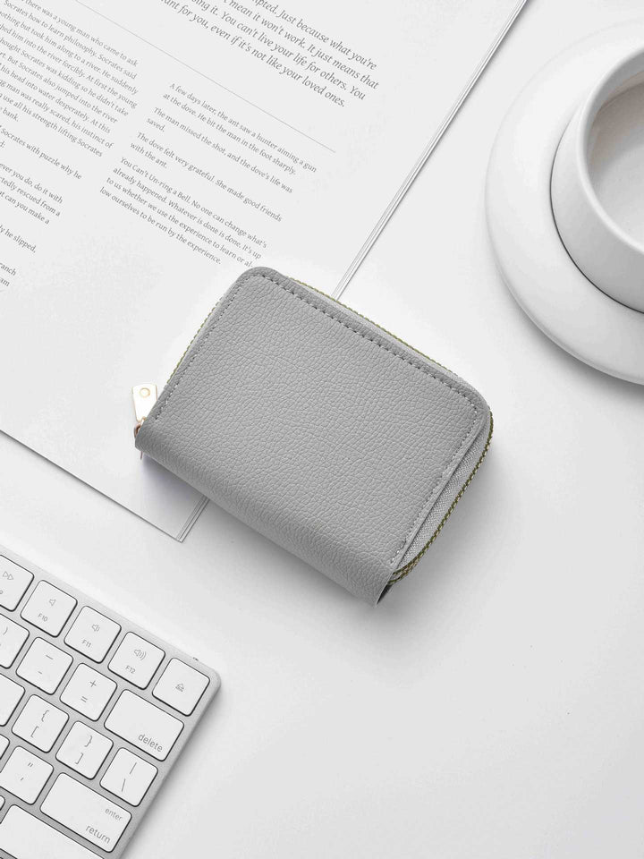 Stylish Textured Leather Zippered Wallet Stornfield