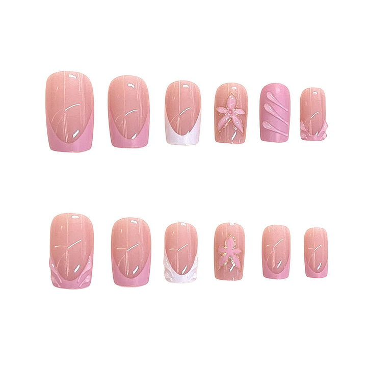 Elegant Floral Design Press-On Nail Set Stornfield