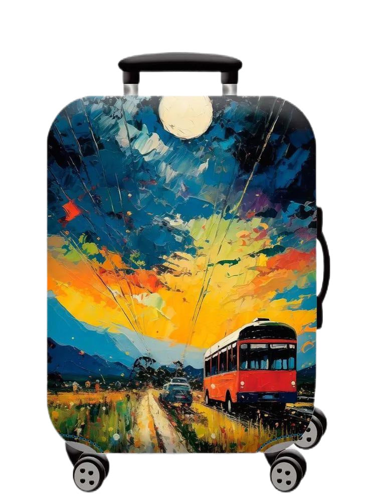 Women Hard Shell Suitcase with Trendy Surf and Palm Design Stornfield