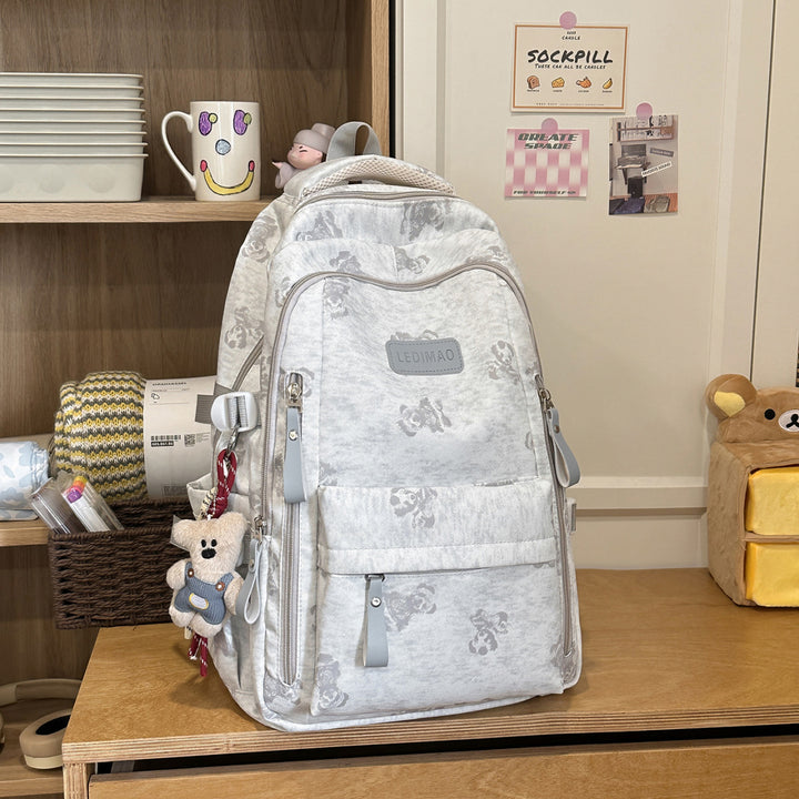 Cute Character Print School Backpack