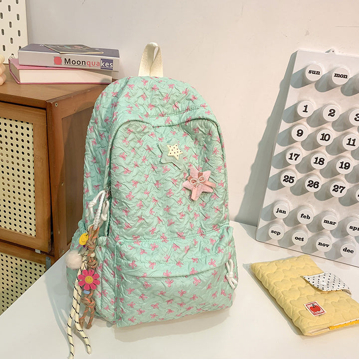 Quilted Floral Patterned Backpack Stornfield