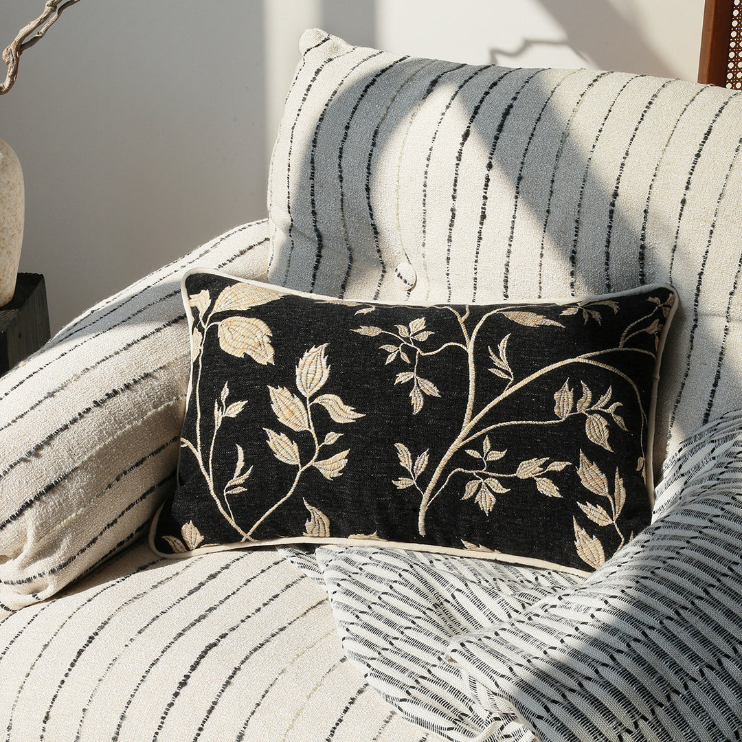Structured decorative cushions with elegant design