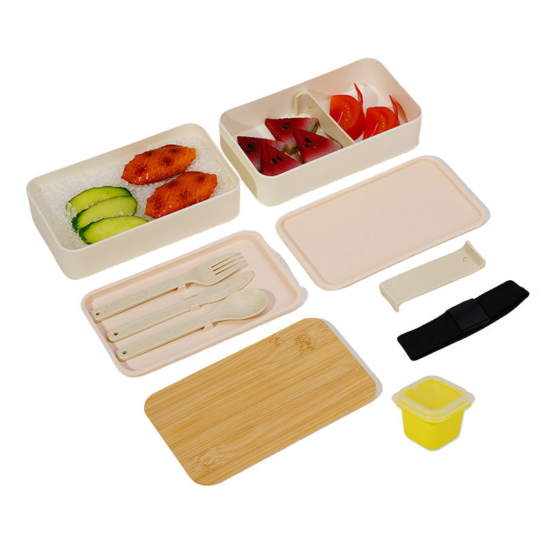 Multi-Layered Bamboo Lunch Container