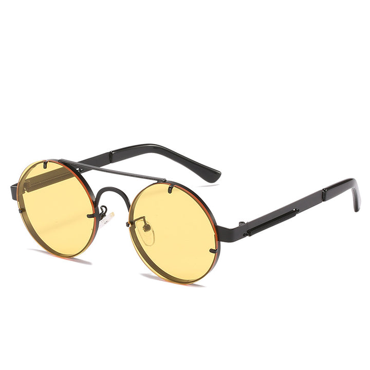Women's round designer sunglasses with innovative metal frame and protective lenses Stornfield