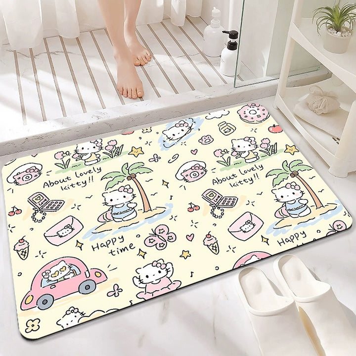 Cute Cartoon-Themed Absorbent Bath Mat
