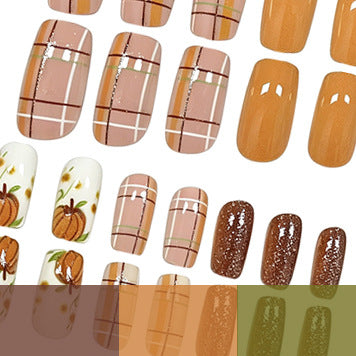 Festive Pumpkin-Inspired Nail Art Set Stornfield