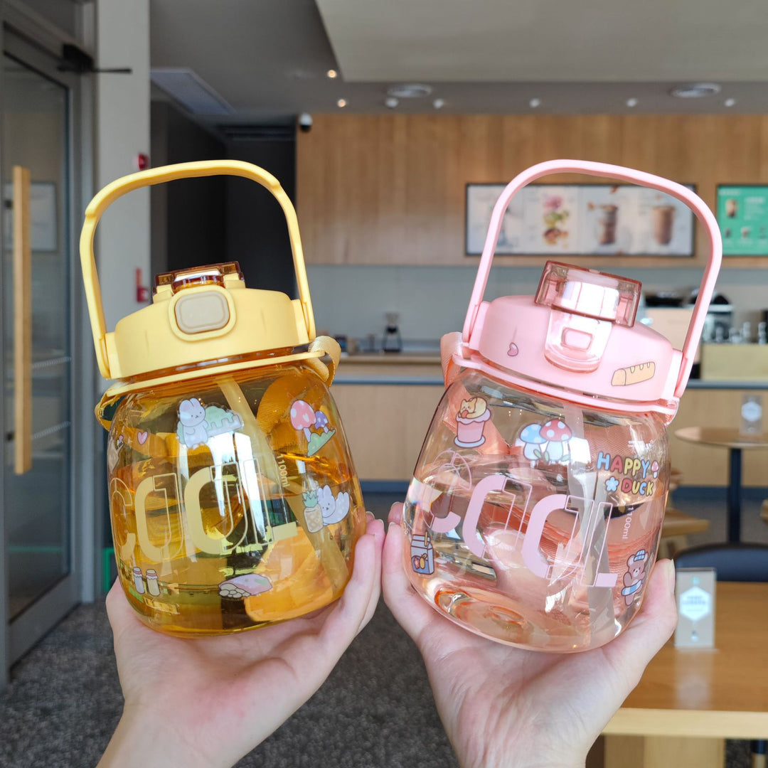 Women colorful and leak-proof water bottle with ergonomic carrying handle Stornfield