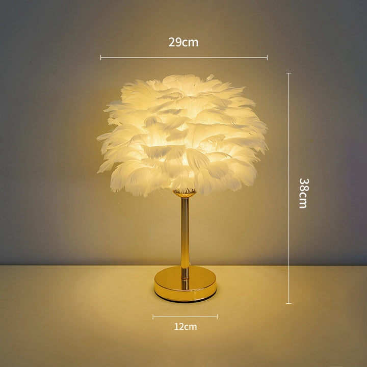 Feathered Table Lamp