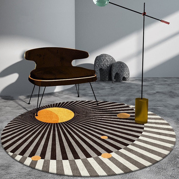 Round Geometric Pattern Area Rug Stornfield