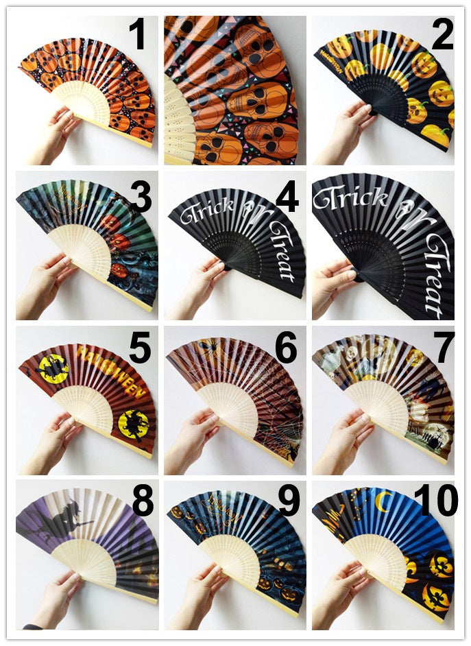 Ladies Fan with Creative Halloween Design Stornfield