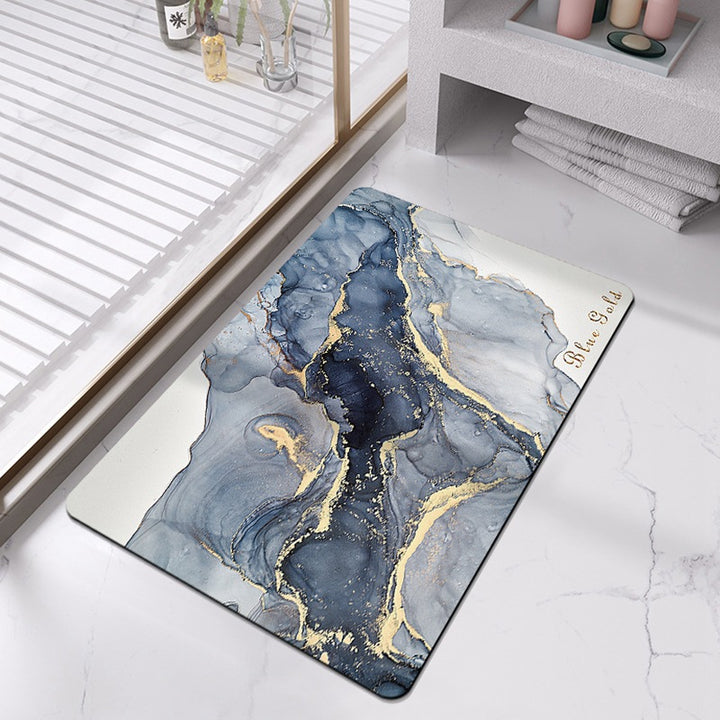 Luxurious Marble Print Bath Mat