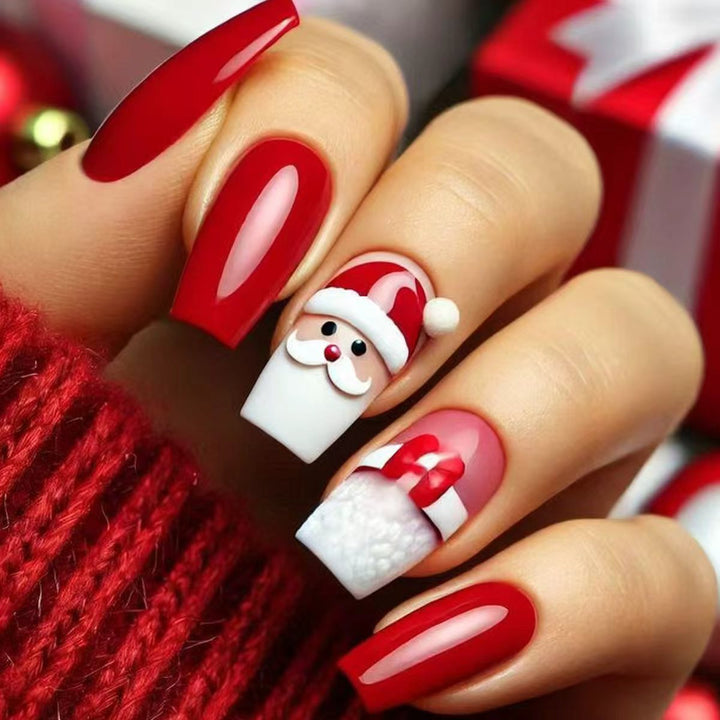 Festive artificial nails with Christmas motifs Stornfield
