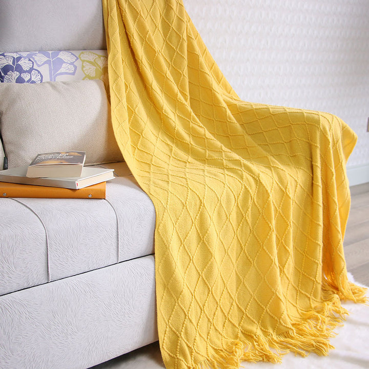 Luxurious Textured Knit Throw Blanket Stornfield