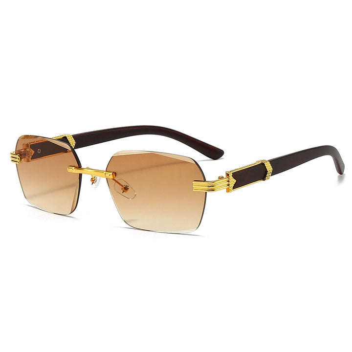 Women’s fashionable square sunglasses with golden accents Stornfield