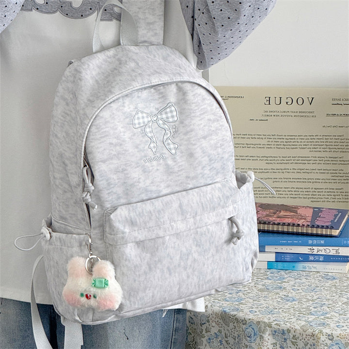 Stylish Embroidered Bow Pattern Backpack Stornfield