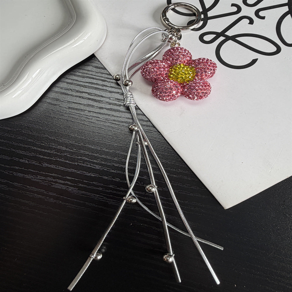 Rhinestone Flower Charm Keychain Stornfield