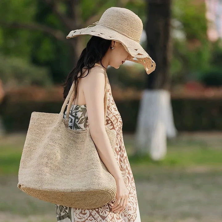 Handwoven raffia tote bag Stornfield