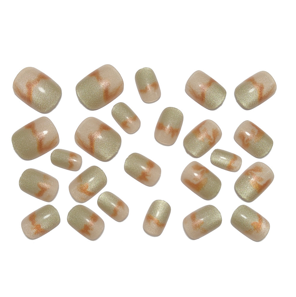 Artificial Nails in Elegant Marble Design Stornfield