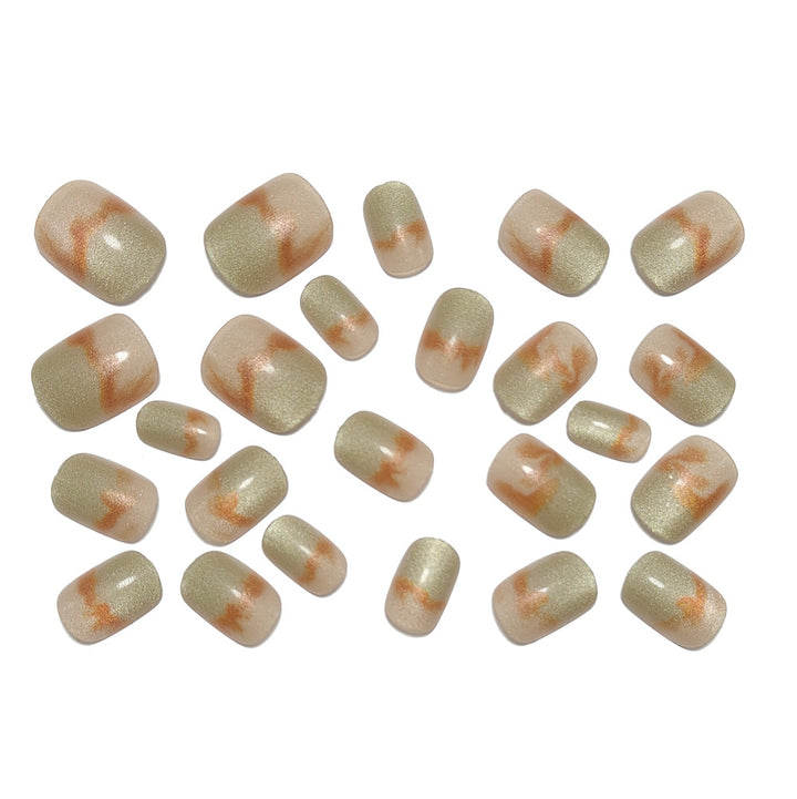Artificial Nails in Elegant Marble Design Stornfield