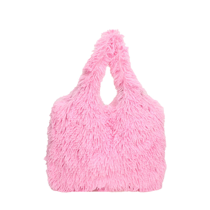 Plush Faux Fur Slouchy Tote Bag