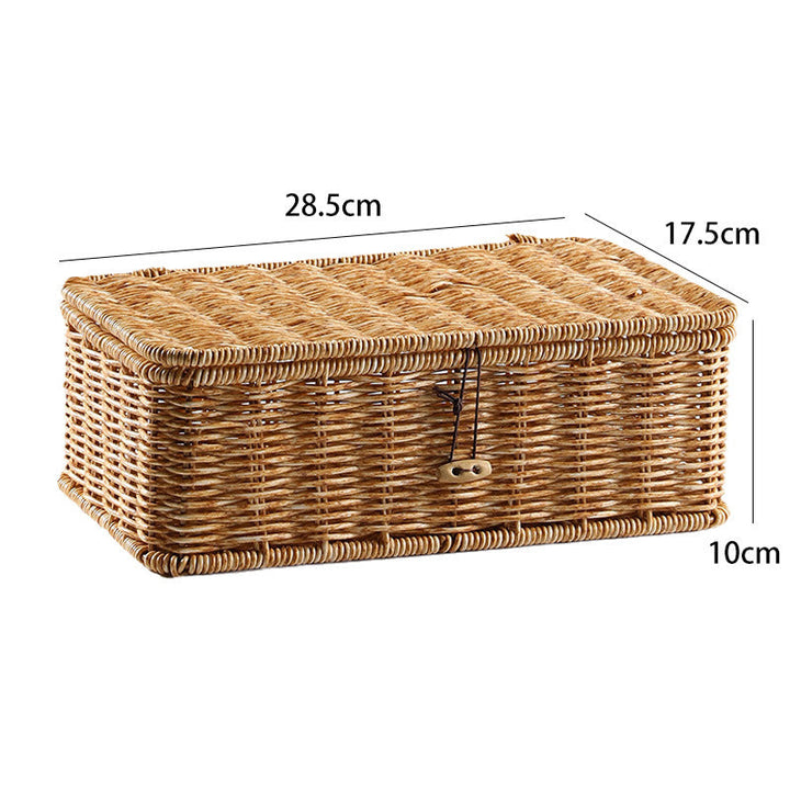 Handcrafted Rectangular Wicker Storage Box Stornfield