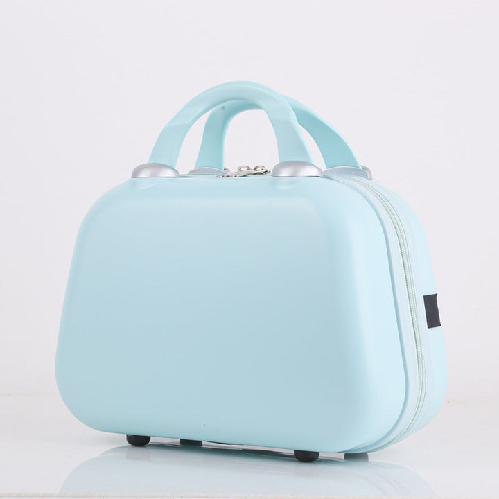 compact hard-shell travel cosmetic vanity case with dual top handles and secure zipper closure Stornfield