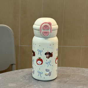 Women's insulated drinking bottle with secure pressure closure and playful animal design Stornfield