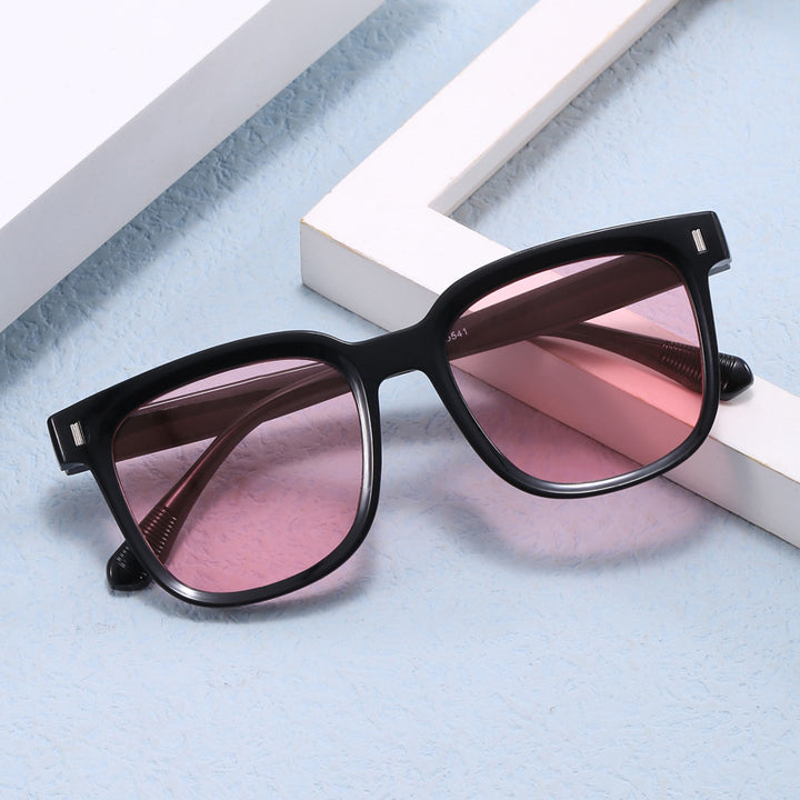 Women Fashionable Square Sunglasses with Transparent Frame Stornfield