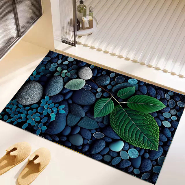 Artistic Garden-Themed Floor Mat