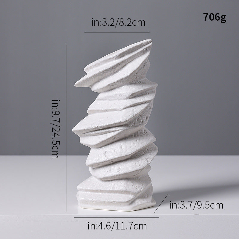 Abstract Textured Ceramic Sculpture