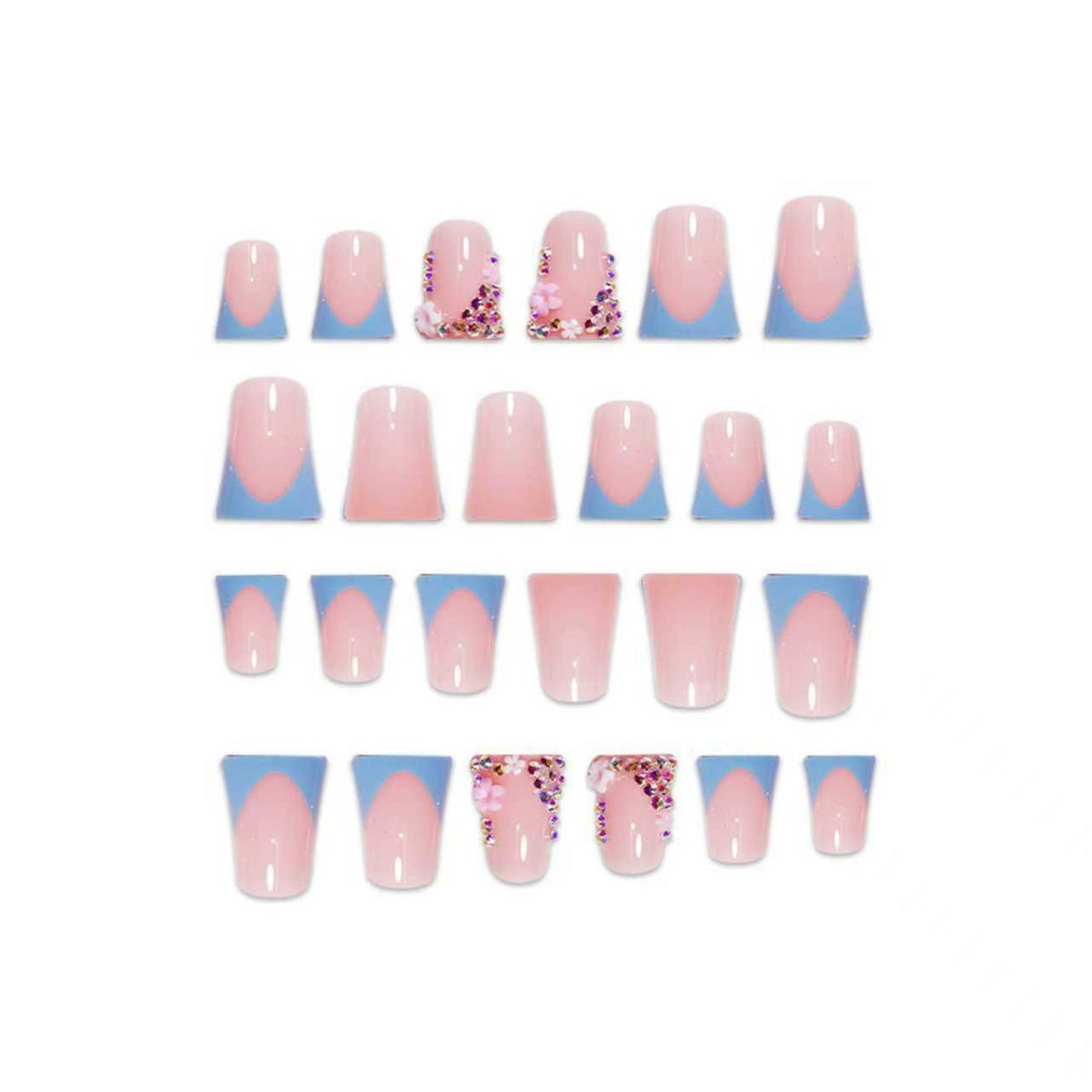 Decorative Floral Press-On Nail Art Extensions Stornfield